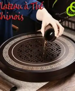 Plateau à thé chinois Rond traditionel en Bambon| oko-oko