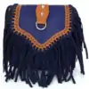 Fringe Handbag | OkO-OKO™ Variant fringe bag Navy Blue | OkO-OkO