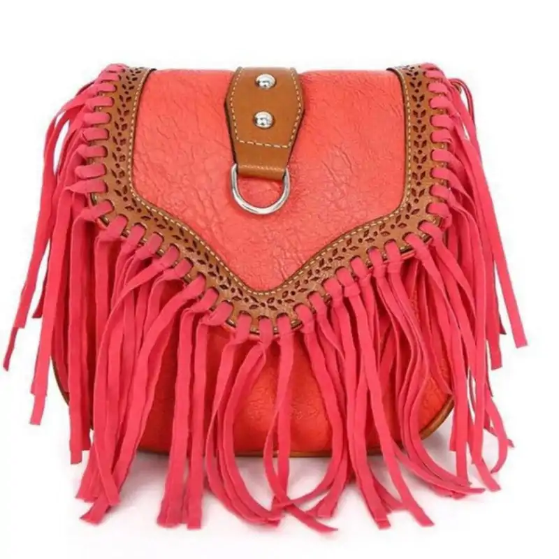 Fringe Handbag | OkO-OKO™ Fringe bag red variant | OkO-OkO