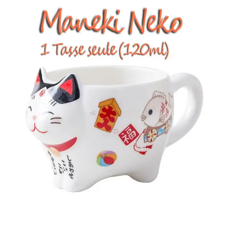 Théière Céramique <br> Maneki Neko | OkO-OKO™ Service à thé tasse Chat seul Maneki Neko | oko-oko
