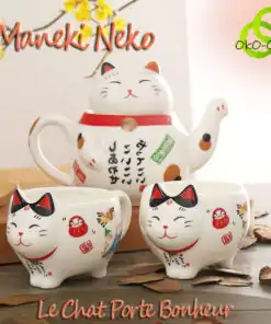 Teeservice Theiere + Tasse Katze Maneki Neko | oko-oko