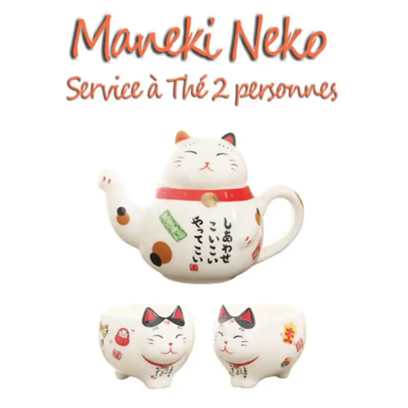 Théière Céramique <br> Maneki Neko | OkO-OKO™ Service à thé Theiere Chat pas cher Maneki Neko | oko-oko