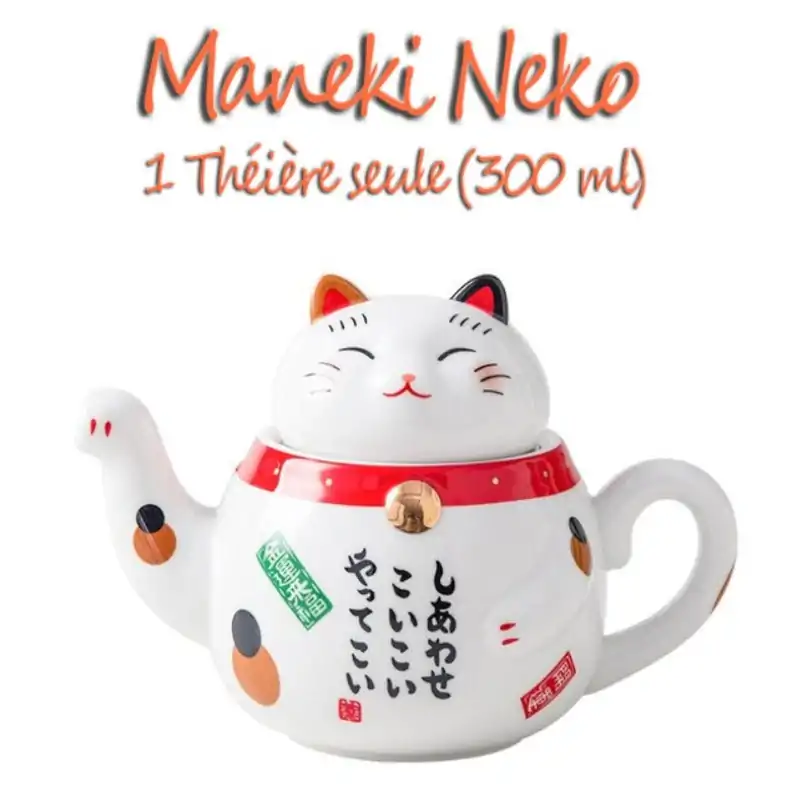 Théière Céramique <br> Maneki Neko | OkO-OKO™ Service à thé Theiere seule Chat Maneki Neko | oko-oko