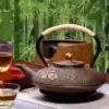 Théière en fonte Japonaise <br>Dorée Fleurie | OkO-OKO™ Théière doré marron fleurie