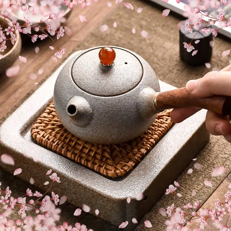Théière Céramique <br> Japonaise (Sablée ou Blanche) | OkO-OKO™ Théière-céramique-sablée-japonaise-