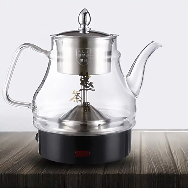 Théières Électriques <br>Automatique. | OkO-OKO™ Théière en verre électrique automatique filtre à vapeur