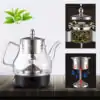 Teteras eléctricas <br>Automáticas. | OkO-OKO™ Tetera eléctrica automática de vidrio negro sin hervir