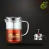 Glass Teapot with Retractable Filter | OkO-OKO™ Théière verre filtre avec filtre descendant et remontant 380ml