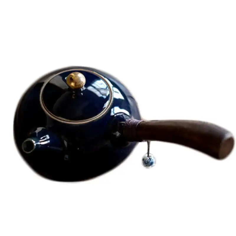 Théière Céramique <br> Japonaise (Sablée ou Blanche) | OkO-OKO™ Théière-japonaise-céramique-variante-bleu-nuit-OkO-OkO