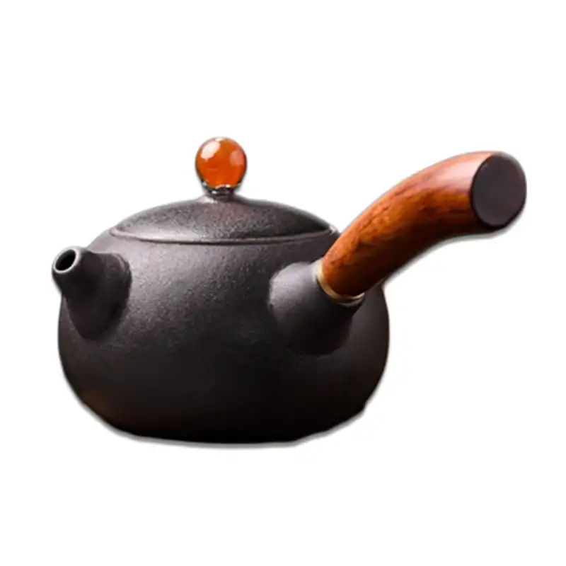 Théière Céramique <br> Japonaise (Sablée ou Blanche) | OkO-OKO™ Théière-japonaise-céramique-sablée-variante-brun-noir-OkO-OkO